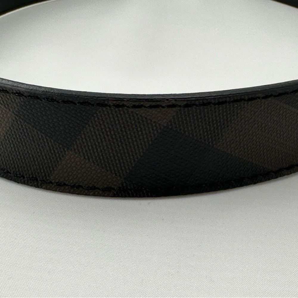 Womens Burberry Canvas/Leather Belt with Silver Buckle - Picture 5 of 15